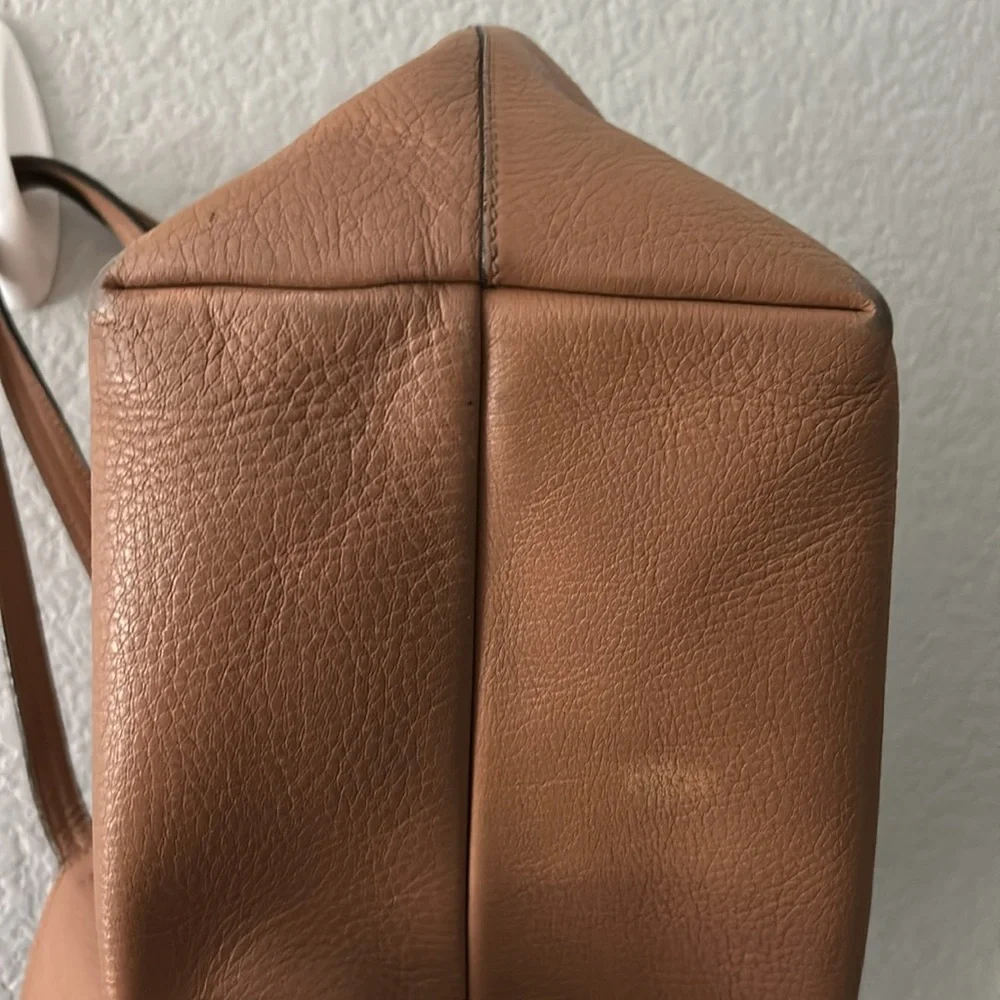 Salvatore Ferragamo Tan Leather Tote with Silver Gancini Accent - Picture 6 of 14